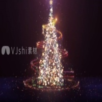 下雪圣诞树剪辑转场特效