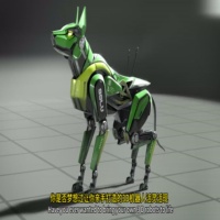 Blender狼形机器人特效